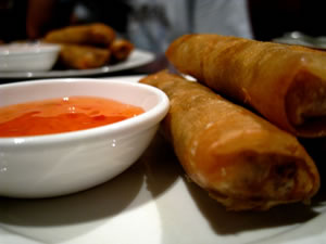 Pork or vegetarian lumpia